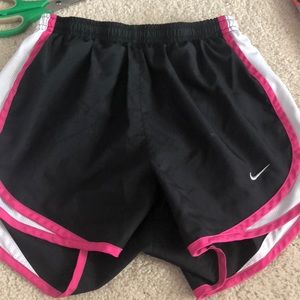 Nike black, pink, and white shorts